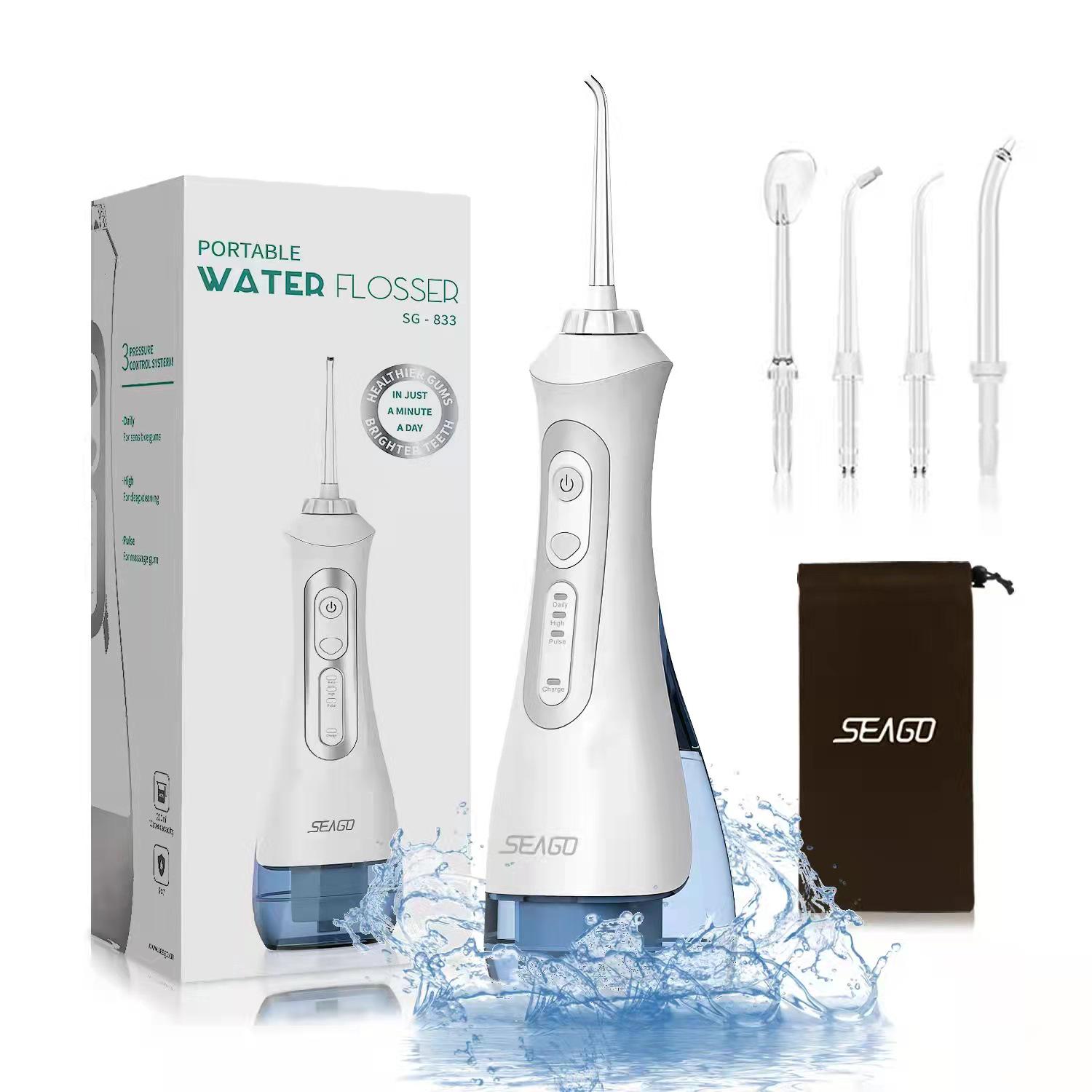 

Seaga Portable Electric Water Flosser for Dental and Orthodontic Cleaning білий
