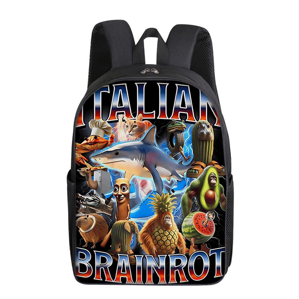Cartoon Printing Casual Shoulder Bag Junior High School Students Large Capacity Backpacks