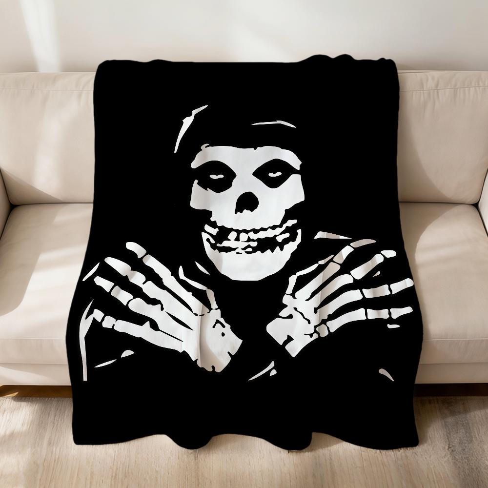 cool garbage Punk Music BAND M-Misfitstry m-Misfits Flannel soft warm plush blanket sofa living room hogar bed home Car portable