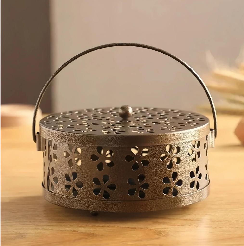 Mosquito Coil Holder Box, Mosquito Coil Burner Container, Mosquito Repellent Coil Stand for Home, Garden, Outdoor and Camping