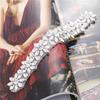 Most Popular In Europe and America Sun Flower Clear Applique Crystal Stone Design for Wedding Dress