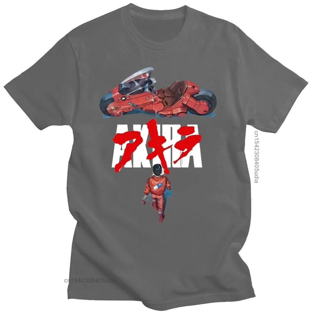 Japanese Akira Synthwave T-Shirt Short Sleeve Spring Summer Men Casual Tshirt Man Hipster Loose Fitness Style T Shirt