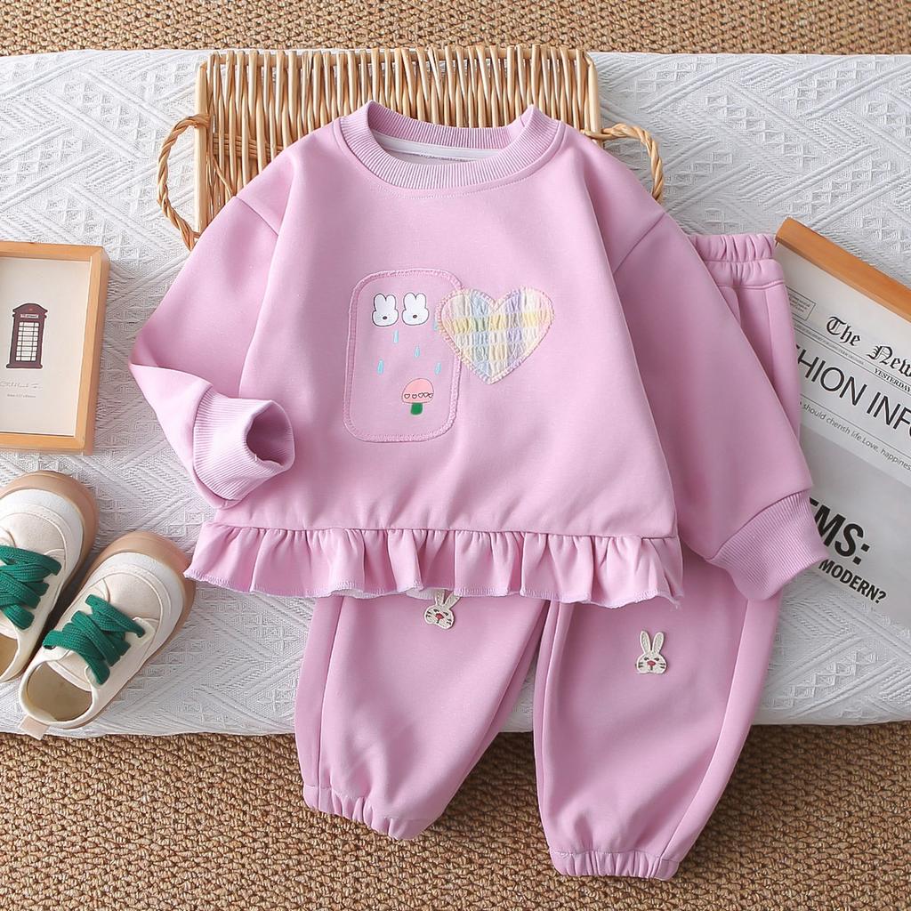 Kids Casual Long-Sleeve Set, Comfortable Daily Wear Outfits