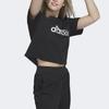 Adidas Logo Print Round Neck Pullover Short Sleeve T-Shirt Women Tops Black HR2994