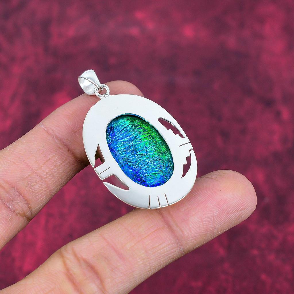 Pandantiv Opal Dublet Australian Argint Sterling 925 Masiv, Bijuterii Pandantiv cu Piatră Prețioasă Lucrat Manual, Cadouri Pentru Soție Pandantiv Nou