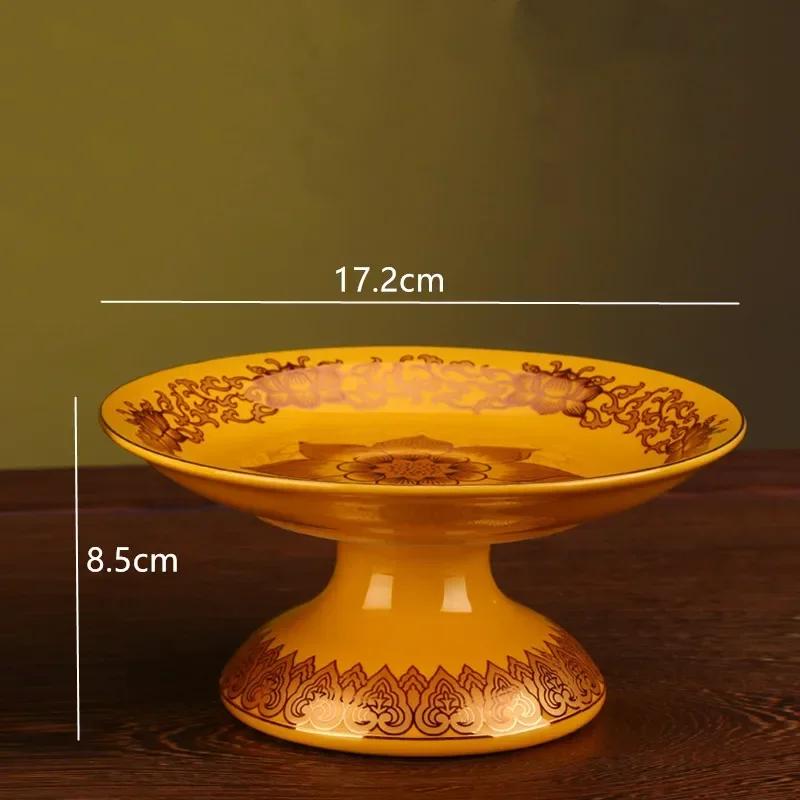 Buddha Hall Obětní stůl Keramika Mísa na ovoce Olejová lampa Kreativita Domácí dekorace Řemeslo Tradiční buddhismus Bohoslužebné potřeby