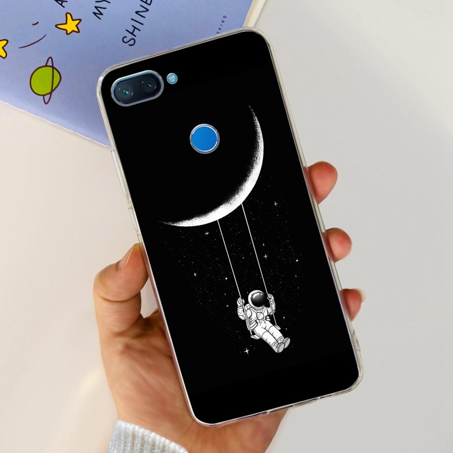 For Xiaomi Mi 8 Lite Case Fashion Soft Silicone Phone Case For Xiaomi Mi 8 SE / Mi 8 Pro Mi8 Lite Clear Tpu Cover Astronaut Capa