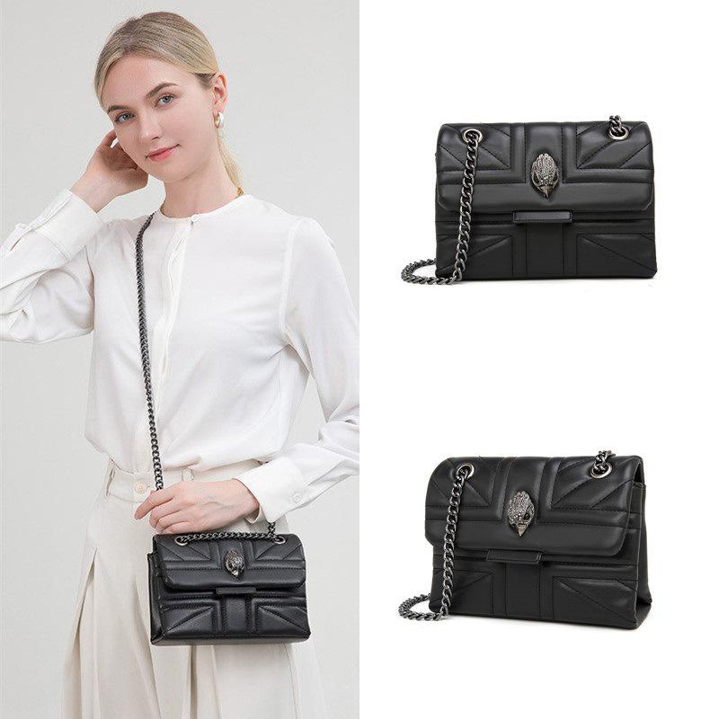 Nová dámska luxusná štvorcová crossbody taška na reťiazke s dizajnom orla od Kurt Geiger