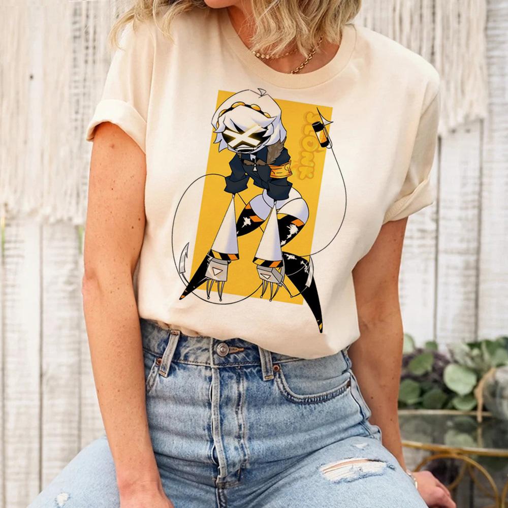 Murder Drones t-shirt dziewczęcy Oddychający lata 2000 Wygodny Kolorowy Graficzny Psychodeliczny t-shirt Popkultura Punk Oddychający hip hop