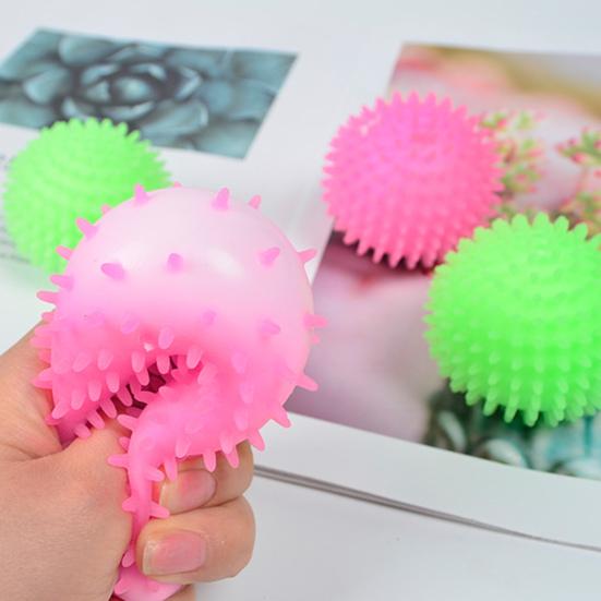 Stress Ball Bouncy Multi-functional Luminous LED Flashing Spiky Balls for Home