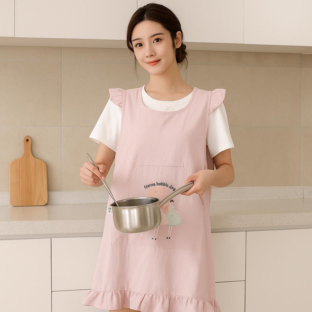

Soft Vest Style Apron Breathable Kitchen Apron Coffee House Uniform Wide-Shoulder Apron Bakery сірий