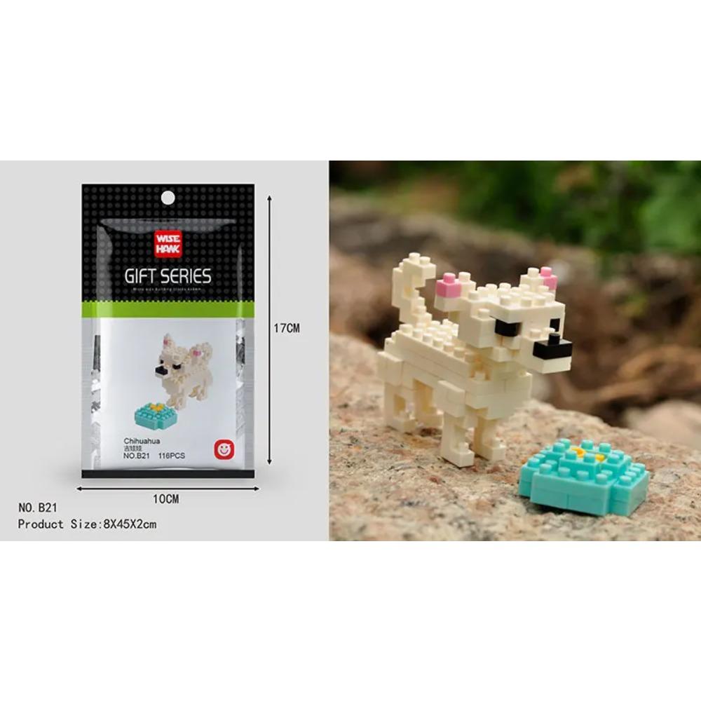 Mini Building Blocks 3D Animal Diamond Model Micro Bricks Dog Cat Bird Moose Wolf Panda Macaw Toys For Children Birthday Gifts