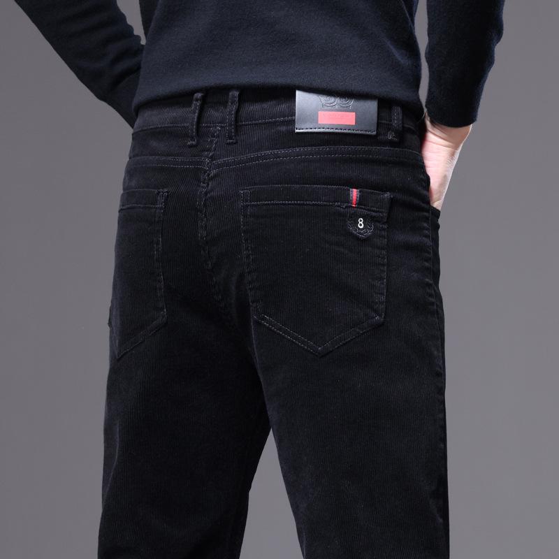 2025 Men's Corduroy Pants: Straight, Loose Fit, Thick and Warm for Spring, Autumn, and Winter.