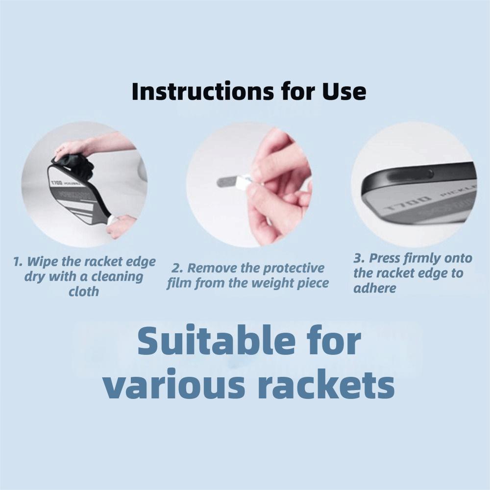 10Pcs Custom Balance Pickleball Paddle Weight Tape Self Adhesive Paddle Balance Strips  Racket Frame