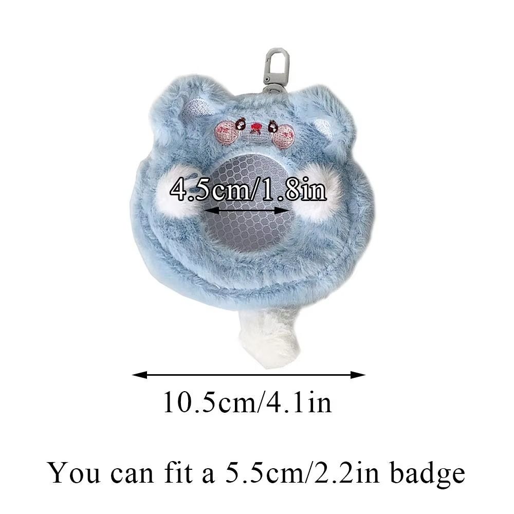 Plush Badge Ita Bag Cartoon Photo Storage Bag Mini Badge Holder Bag  for  Bluetooth Headset