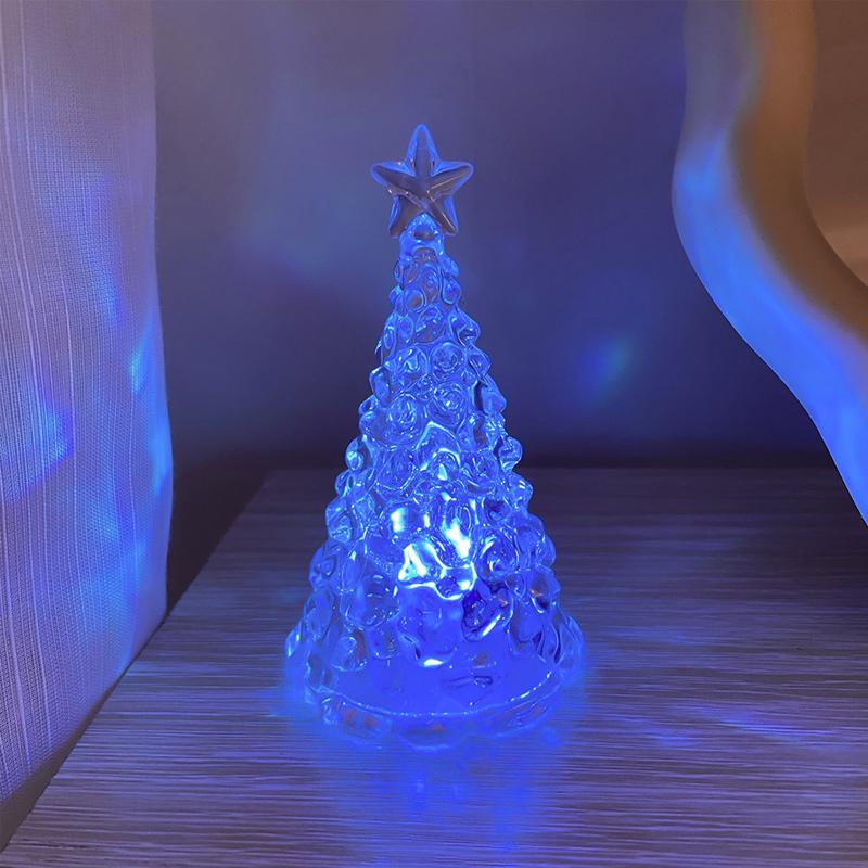 1pc Christmas Navidad Decoration LED Light Desktop Ornament Tree Shape 2026