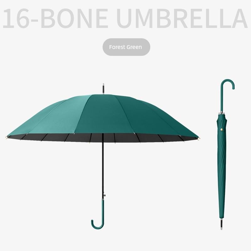 INS Japanese Style Fresh Long Handle 16K Automatic Belt Waterproof Cover Vinyl Sun Protective Straight Handle Women's Golf Umbrella