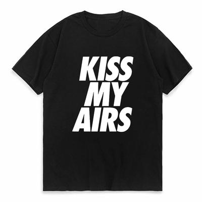 Kiss My Airs - Camisetas unisex divertidas para mujer, 100 % algodón, camisetas informales holgadas con gráficos, ropa de calle con cuello redondo