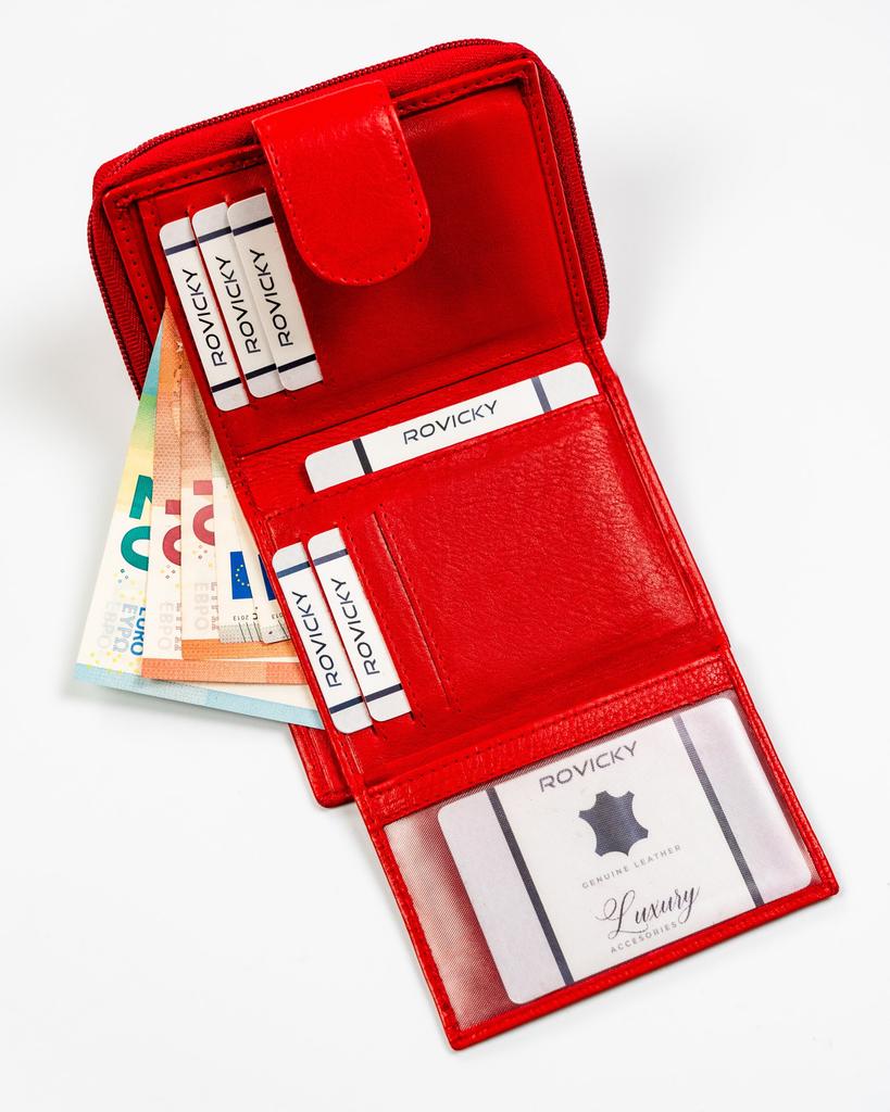 Women's Leather Wallet R-DLL2-NCD-BL-2983 Red
