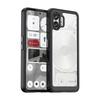 For Nothing Phone (2) Back Cover WANLONFENG XC Series TPU Acrylic Phone Case with Tempered Glass Film