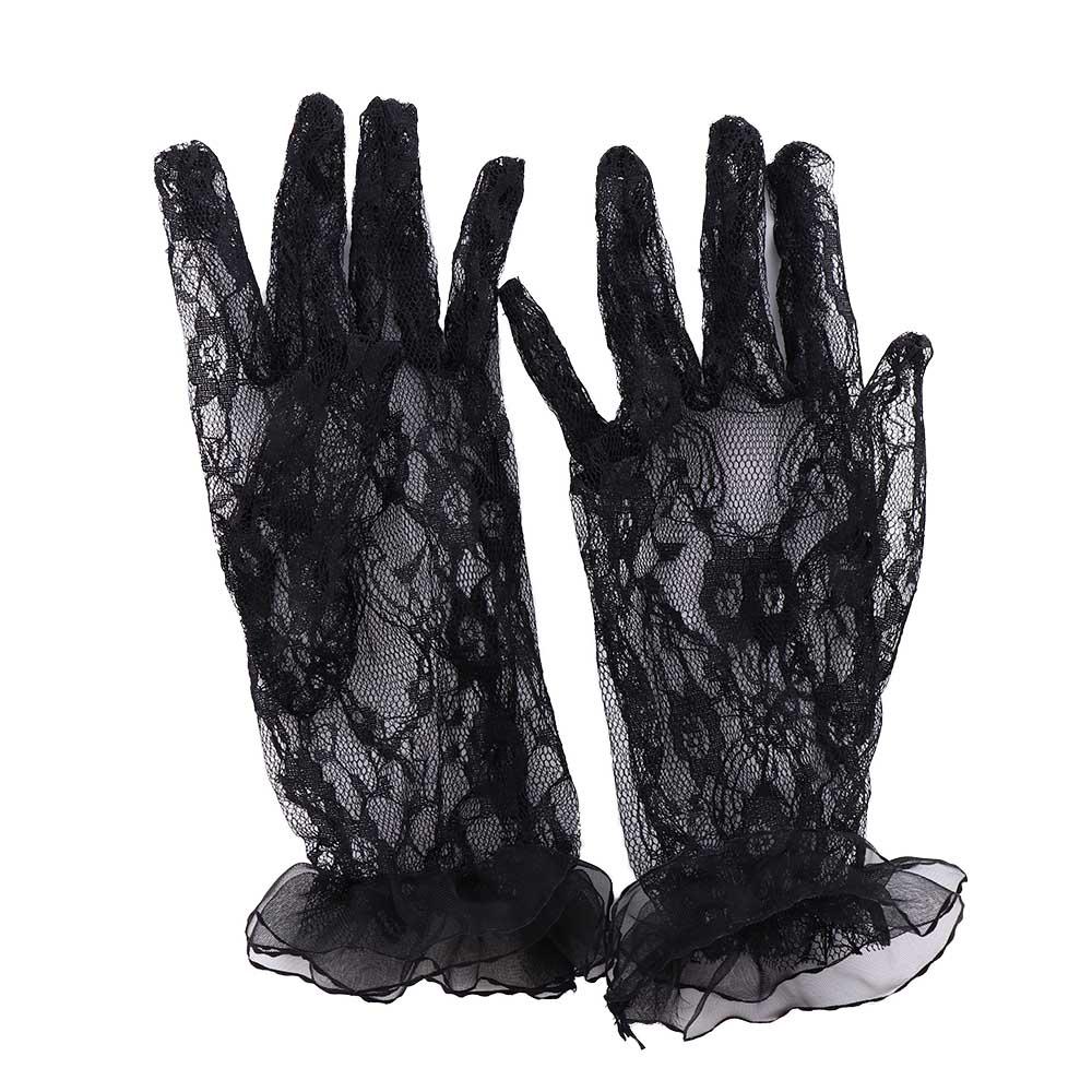 Floral Side Driving Gloves Breathable Summer Lace Women Gloves Lace Gloves Short Gloves Mittens