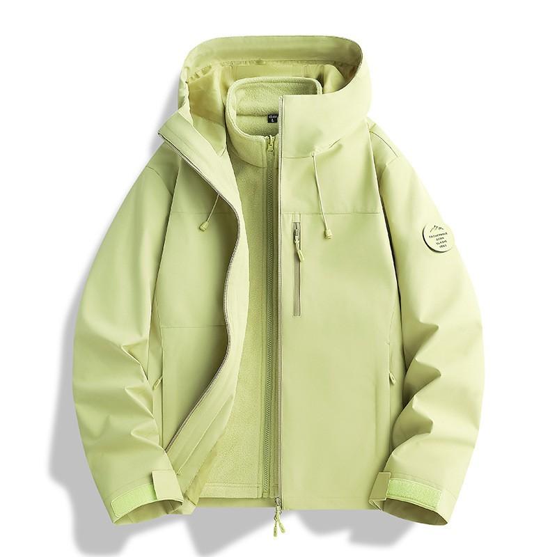 3-in-1 Fleece Lined Waterproof Windproof Jacket Outdoor Hiking Camping Skiing
