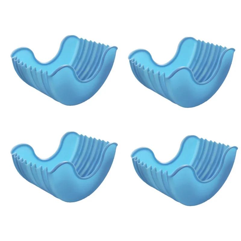 1/4pcs Silicone Burger Tray Reusable Sandwich Burger Fixed Rack Burger Tool Holder Shelf Storage Tool Dining Kitchen Accessories