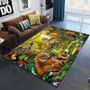 Dominanter Tiger 3D-gedruckte Teppiche für Wohnzimmer Schlafzimmer Dekor Dschungeltiere Teppich Zuhause Bettseite Fußmatte Spielbereich Teppiche