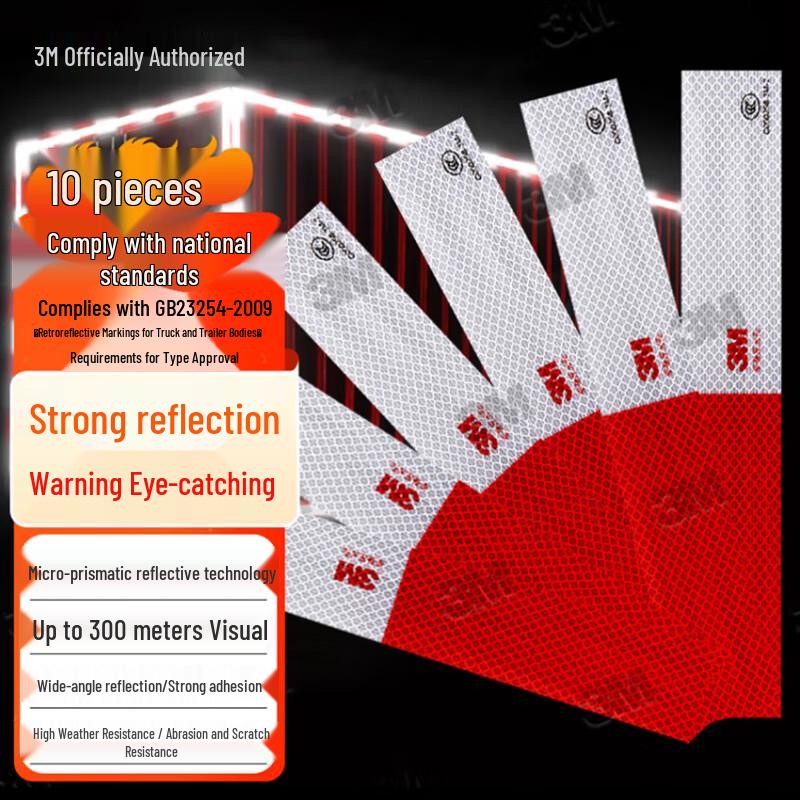 3M 983D Red & White Reflective Safety Tape