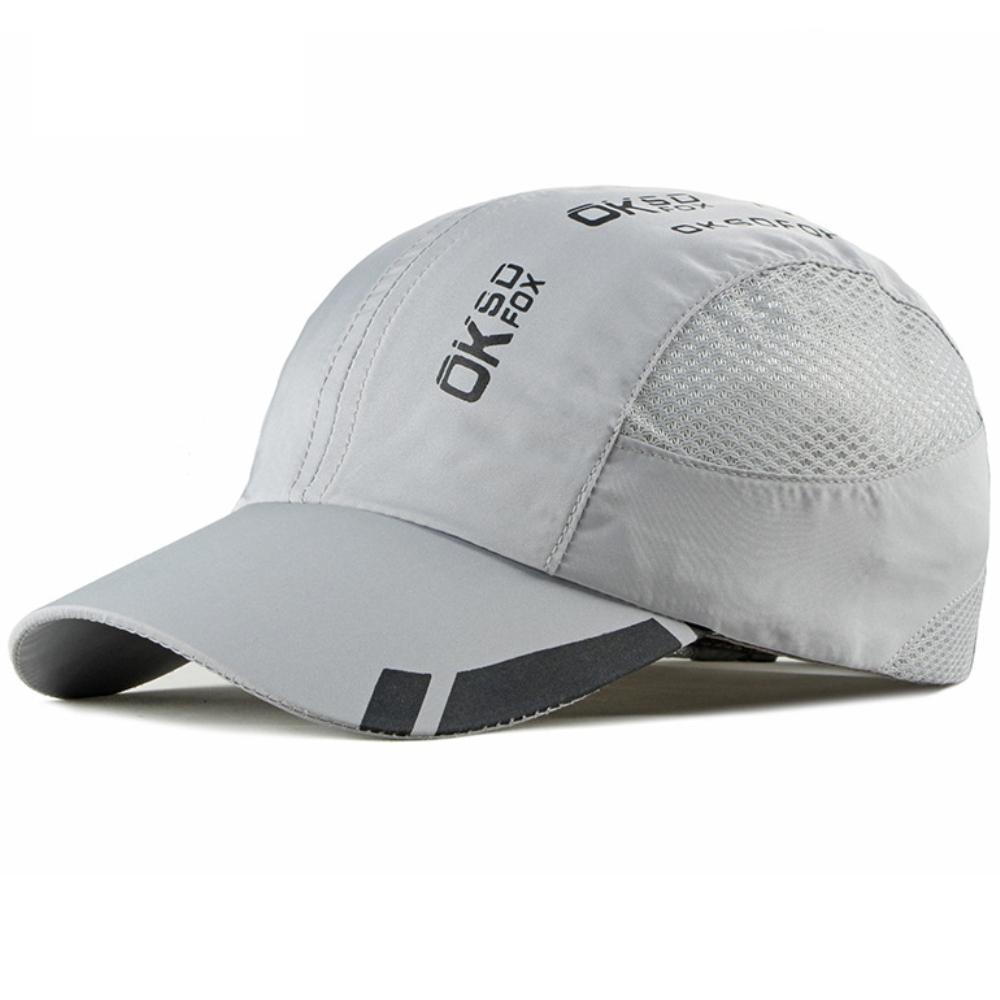 

HT4753 Baseball Cap New Men Women Spring Summer Sun Mesh Cap Male Female Breathable Running Baseball Hat Adjustable Snapback Cap Adjustable 55-60cm світло-сірого кольору