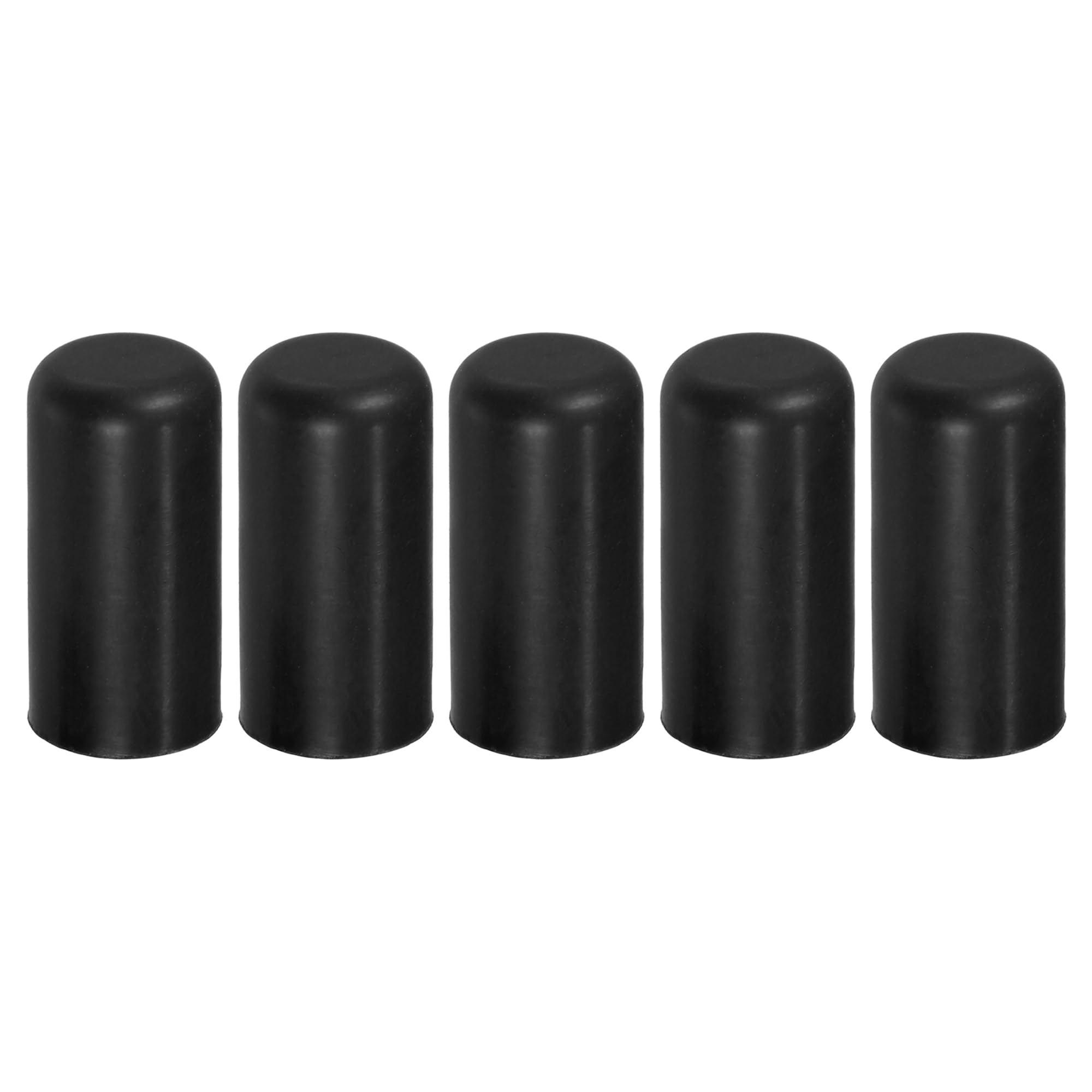 X AUTOHAUX Set of 5 8mm 0.31  Silicone Hose Cap чёрный