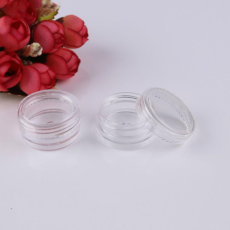 50Pcs Portable Mini Plastic Empty Cream Bottle Jars Nail Art Eyeshadow Makeup Case Face Cream Lip Balm Container Pot