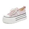 New Bow Little White Shoes Women's 2025 Autumn Platform Muffin Shoes Casual Versatile Shoes Children's Fashion Women's Shoes Trend