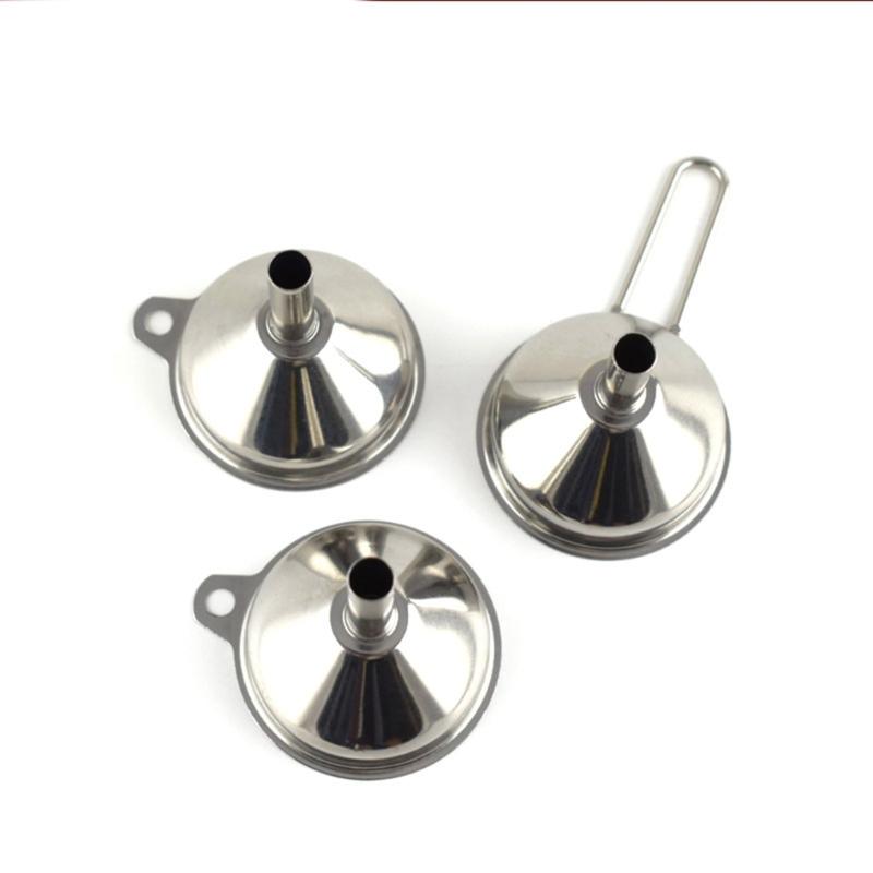 Thickened Stainless Steel Funnel for Home Cook Conical Liquid Transfer Funnel with Hanging Hole Spices Pouring Tool