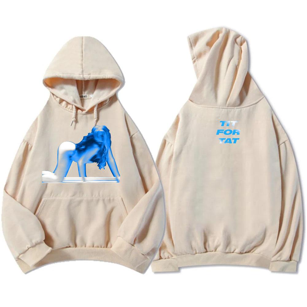 Tate Mcrae Tit for Tat Hoodies Long Sleeve Casual Hooded Sweatshirts Casual Fashion Men Women Pullovers Winter Fleece Hoody