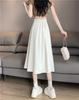 Plus Size High-Waisted A-Line Midi Skirt - New Style, Hip-Covering, Slimming Umbrella Design for Women