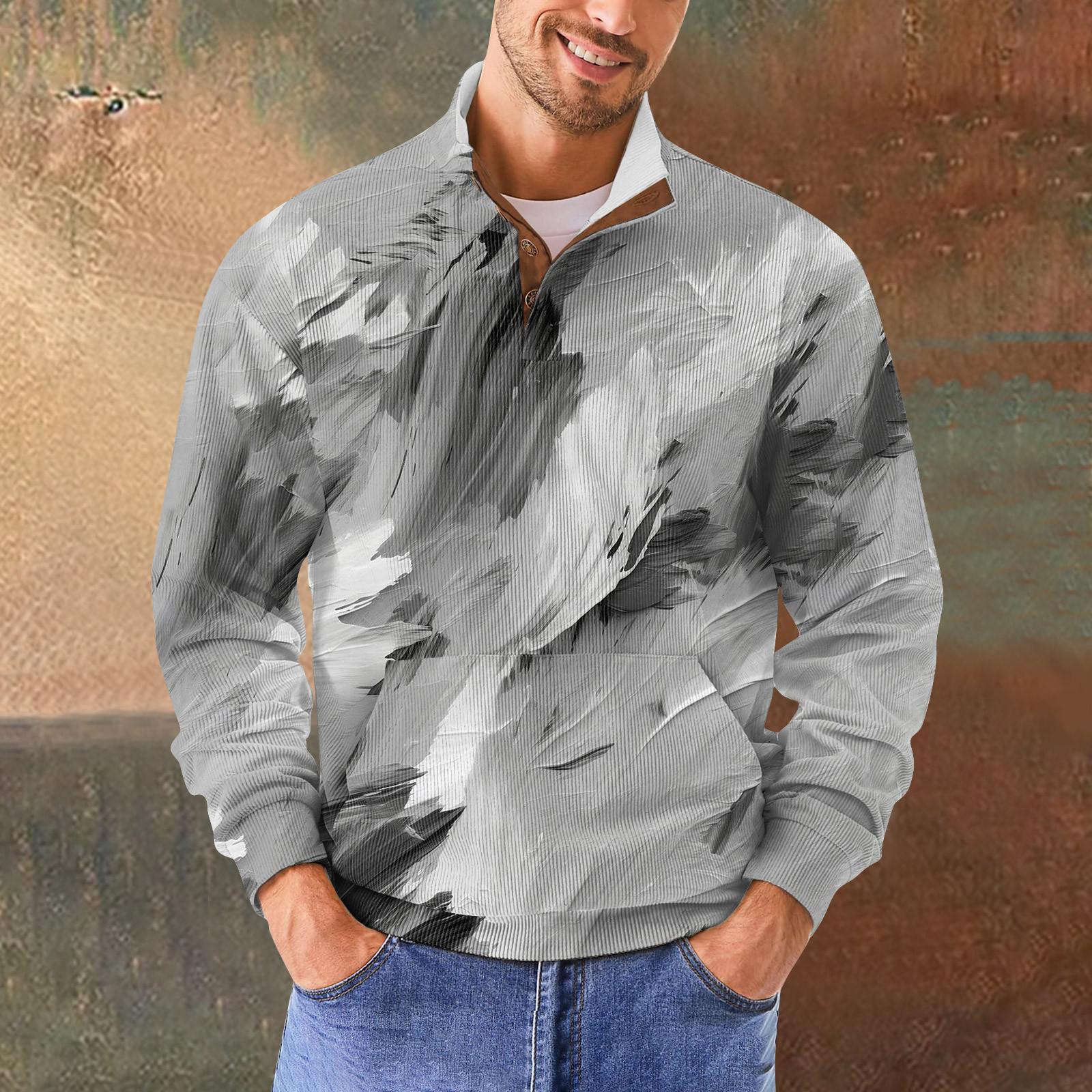 

Мужская повседневная толстовка в стиле ретро с градиентным принтом XXXL