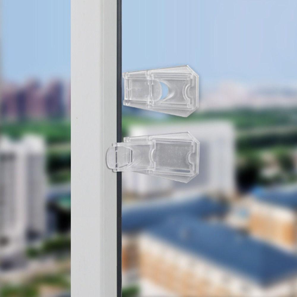 Transparent Sliding Door Lock Anti-pinch Sliding Sash Stopper  for Child Security Protection