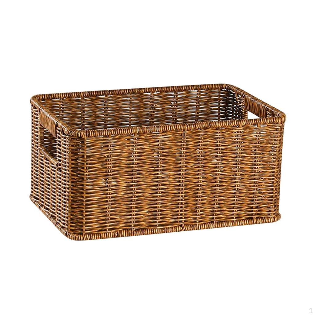 Hand Basket Built in Handles PP Material Organizing for Living Room, Outdoors