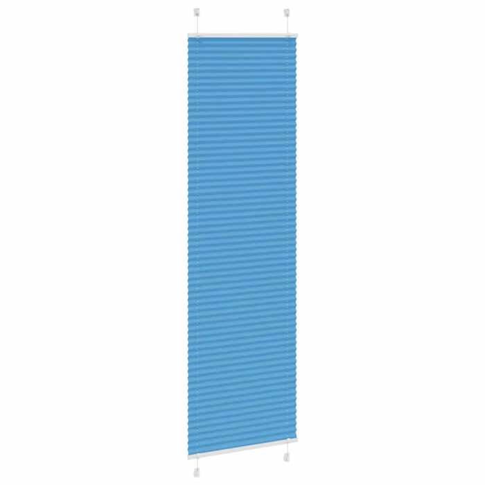 VidaXL Store Plissé Bleu 60x200 Cm Largeur Du Tissu 59,4 Cm Polyester, Window Pleated Blind, Accordion Blind, Blind 4015203