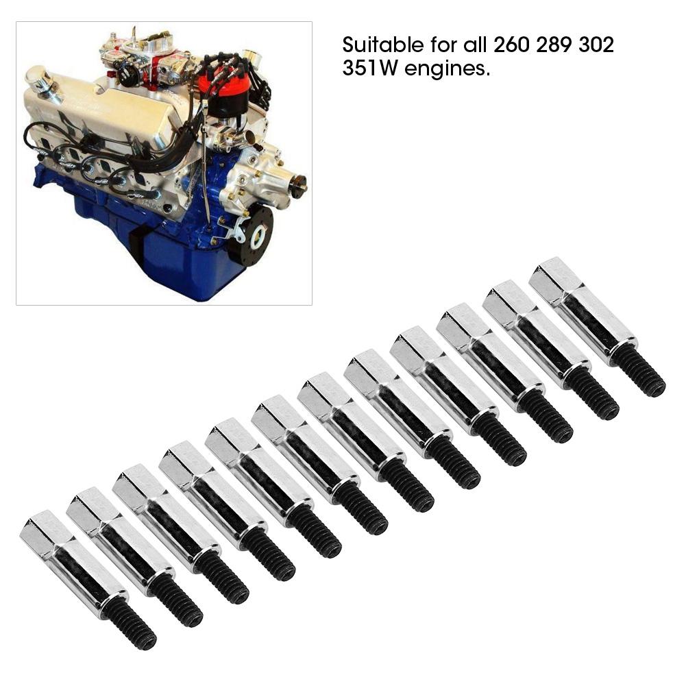 12 stücke Chrom Ventildeckel Schraubensatz Fit für FORD 289 302 351W