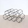 Nordic Black Iron Twotier Wine Holder With Seven Slots For Home Bar Organization
