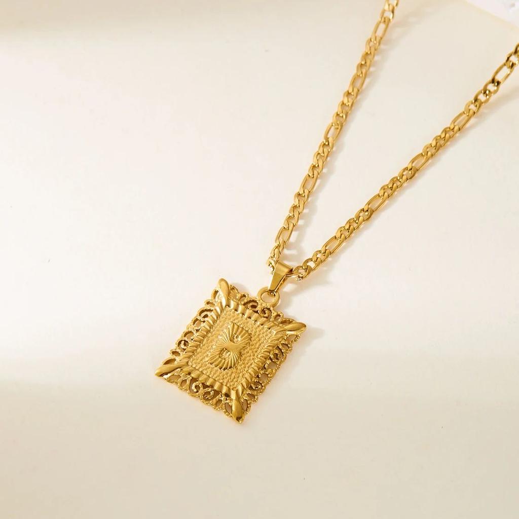 Stainless Steel Initial Letter Necklace For Women Men 2025 New Stylish Square Pendant Necklace Birthday Party Jewelry Gifts