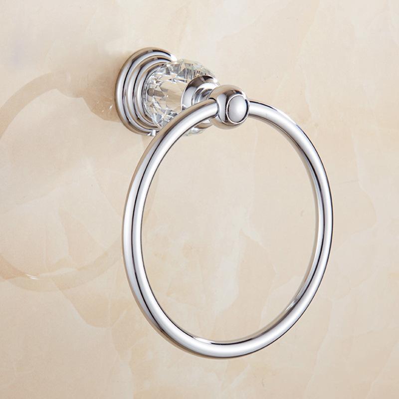 

Кольцо для полотенца из нержавеющей стали с кристаллами и золотом, для ванной комнаты, подвесная вешалка для полотенец, кольцо для полотенца в ванной, европейская полка серебряный