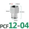 PCF Pneumatic Connector 304 Stainless Steel 1/8” 1/4” 3/8” 1/2” BSP Internal Thread Pneumatic Quick Connector Hose Air Tube
