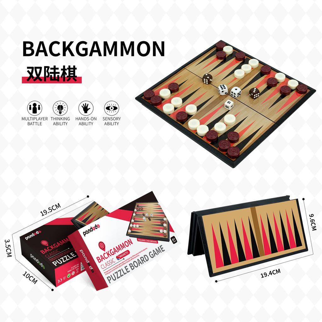 Magnetic Chess Flying Chess Checkers Backgammon English Children'S Educational Toys Table Games Chess