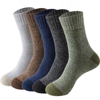 5 Pairs Winter Men Socks Business New Classical Thermal Warm Thickened Retro Snow Casual Socks