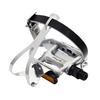 Wellgo R104 Classic Road Touring Pedals with Toe Clips and Leather Straps (WE2784)