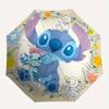 Disney Stitch,Lilo,Friends Manual Opening and Closing Umbrella, 8-Rib Reinforced Folding Design, Lightweight