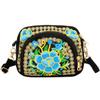 Peony Embroidery Flower Shoulder Bag Canvas Zipper Flower Purse Wallets  Daily